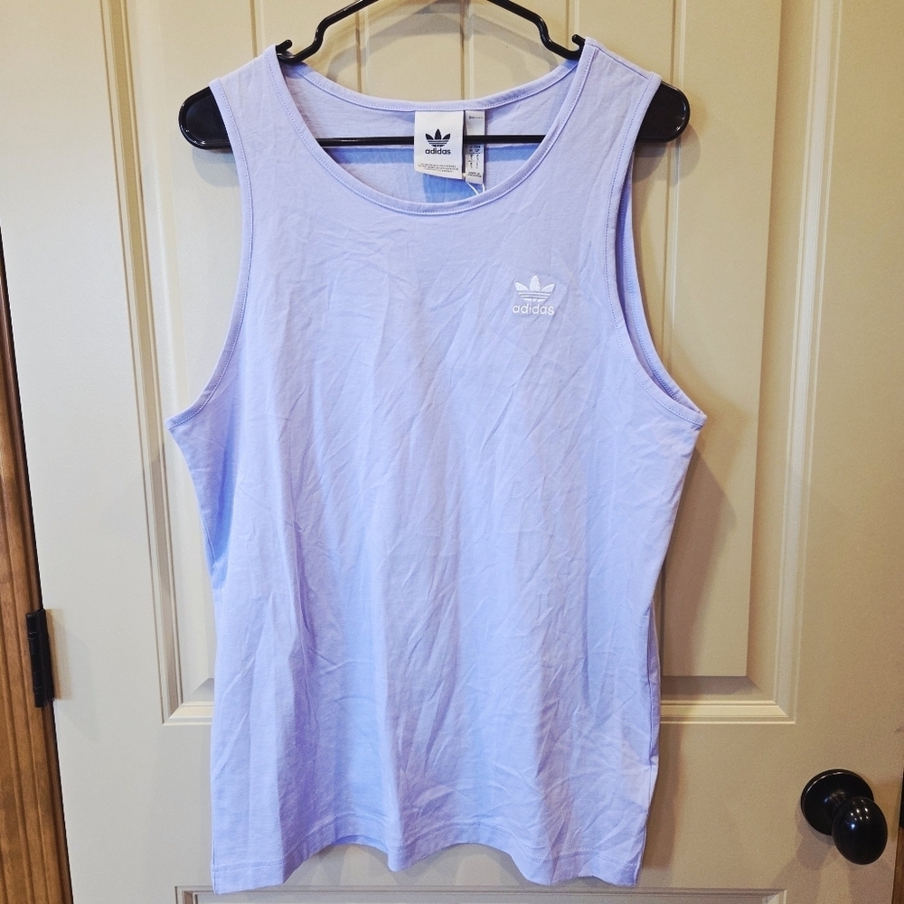 Adidas Originals Essentials Men's Tank Top - Light Purple/Violet Tone Small New